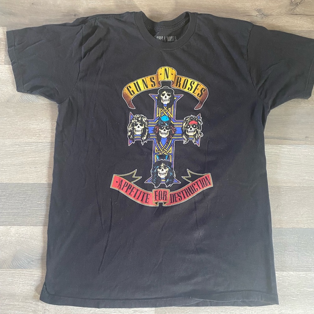 LAST CHANCE!! Guns N' Roses Black Graphic Band Tee Appetite for Destruction